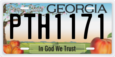 GA license plate PTH1171