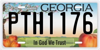 GA license plate PTH1176
