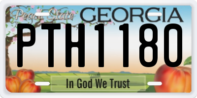 GA license plate PTH1180