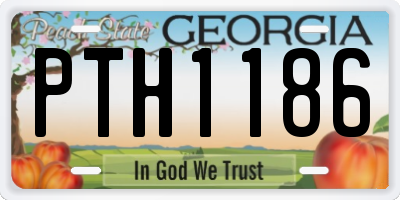GA license plate PTH1186