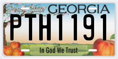 GA license plate PTH1191