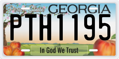 GA license plate PTH1195