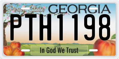 GA license plate PTH1198