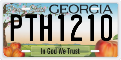 GA license plate PTH1210