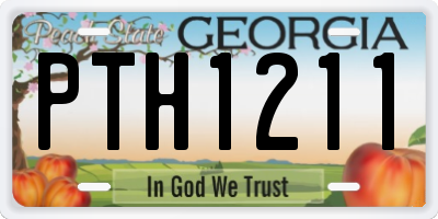 GA license plate PTH1211