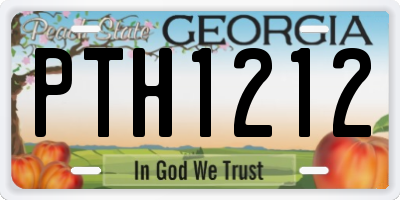 GA license plate PTH1212
