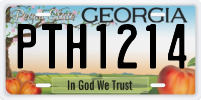 GA license plate PTH1214