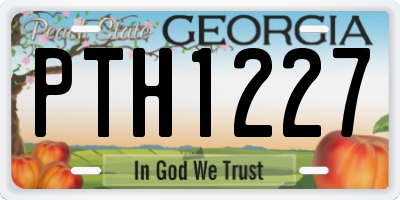 GA license plate PTH1227