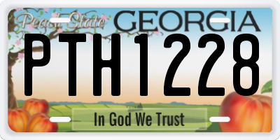GA license plate PTH1228