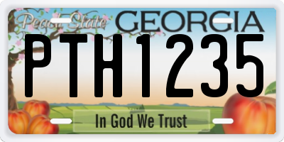 GA license plate PTH1235
