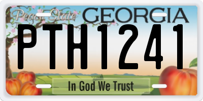 GA license plate PTH1241
