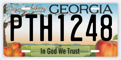 GA license plate PTH1248