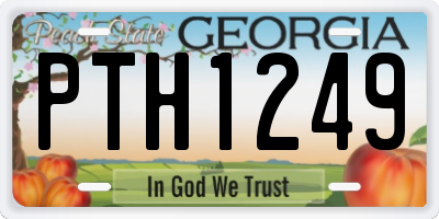 GA license plate PTH1249