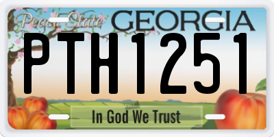 GA license plate PTH1251