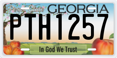 GA license plate PTH1257