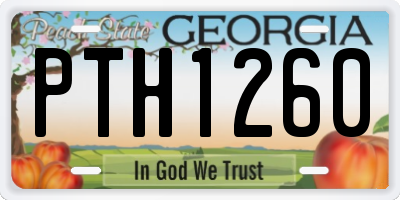 GA license plate PTH1260