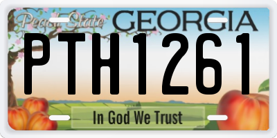 GA license plate PTH1261