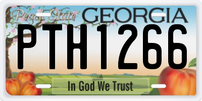 GA license plate PTH1266