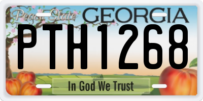 GA license plate PTH1268