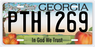 GA license plate PTH1269