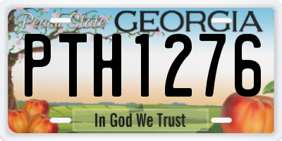GA license plate PTH1276