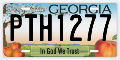 GA license plate PTH1277