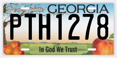 GA license plate PTH1278