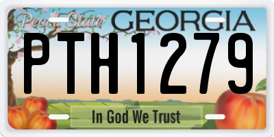 GA license plate PTH1279
