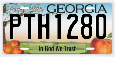 GA license plate PTH1280
