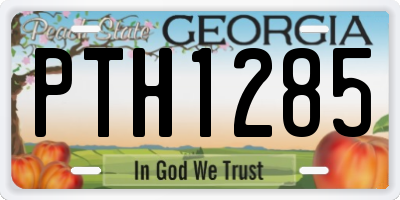 GA license plate PTH1285