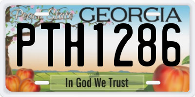 GA license plate PTH1286