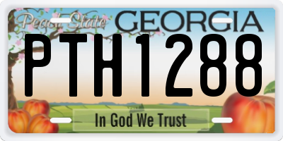GA license plate PTH1288
