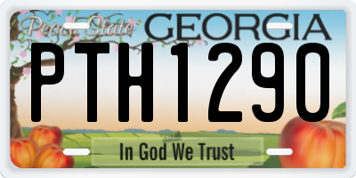 GA license plate PTH1290