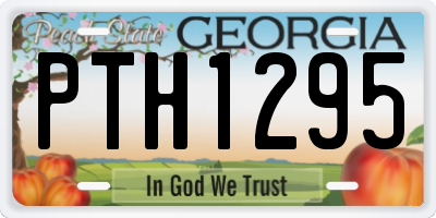 GA license plate PTH1295