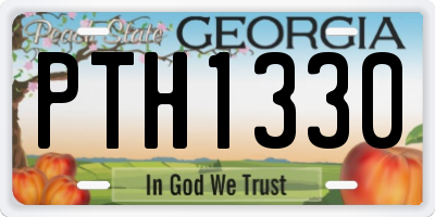 GA license plate PTH1330