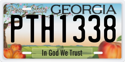 GA license plate PTH1338