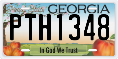 GA license plate PTH1348