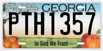 GA license plate PTH1357