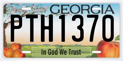 GA license plate PTH1370