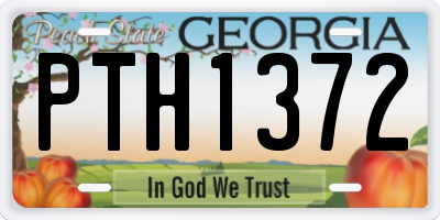 GA license plate PTH1372