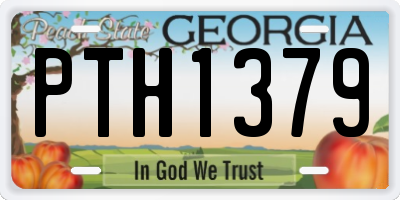 GA license plate PTH1379