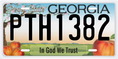 GA license plate PTH1382