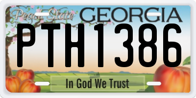 GA license plate PTH1386