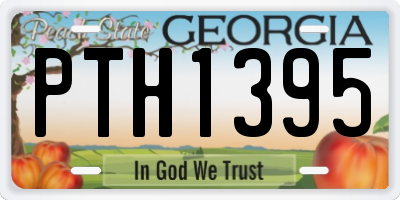 GA license plate PTH1395