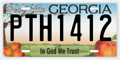GA license plate PTH1412