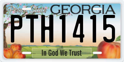 GA license plate PTH1415
