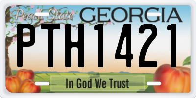 GA license plate PTH1421