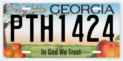 GA license plate PTH1424