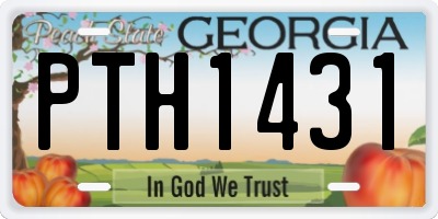 GA license plate PTH1431