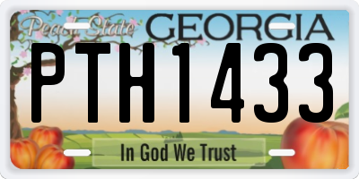 GA license plate PTH1433
